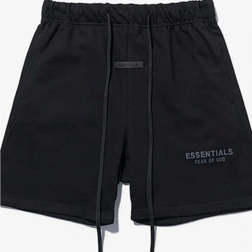 Fear of God ESSENTIALS Black Athletic Shorts with Logo size medium NWT